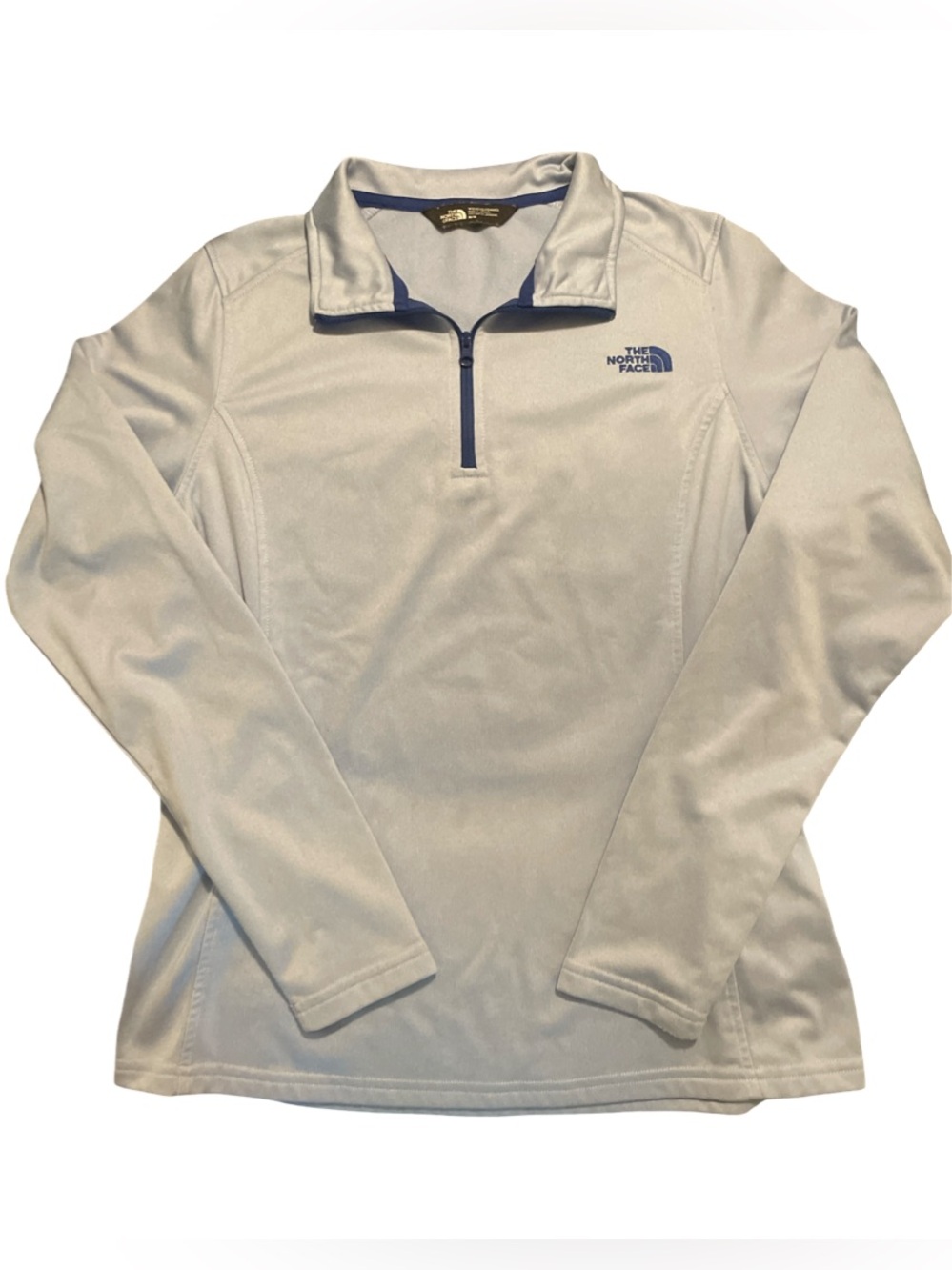 The North Face Light Blue and Navy Quarter-Zip Pullover